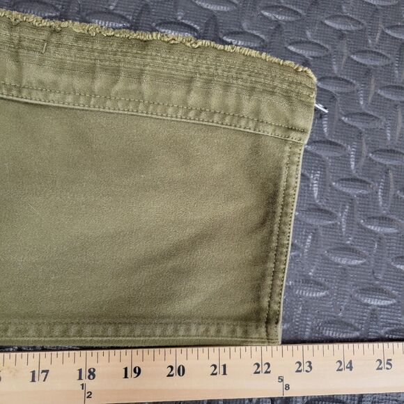 Isabel Marant "Jessie" Olive Green Crop Pants Lace Up Size 40 8 10 US Military - Picture 10 of 13
